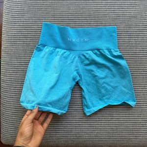 Bright blue NVGTN shorts